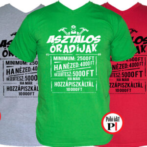 asztalos póló óradíjak