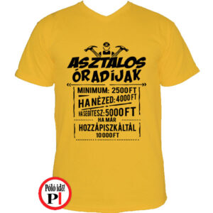 asztalos póló óradíjak citrom