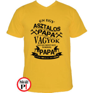 asztalos póló papa citrom