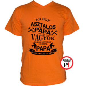asztalos póló papa narancs
