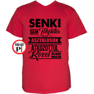 asztalos póló tökéletes piros