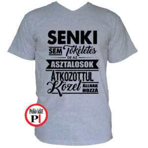 asztalos póló tökéletes szürke
