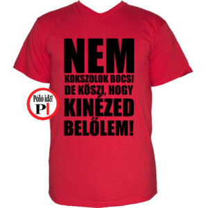 edző póló nem kokszolok piros