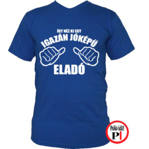 eladó póló jóképű kék