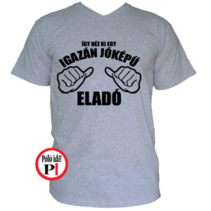 eladó póló jóképű szürke