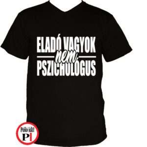 eladó póló nem pszichologus fekete