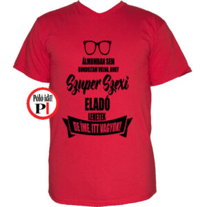 eladó póló super hot piros