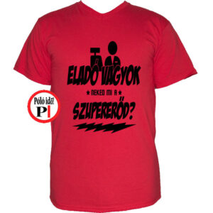 eladó póló szupererő piros
