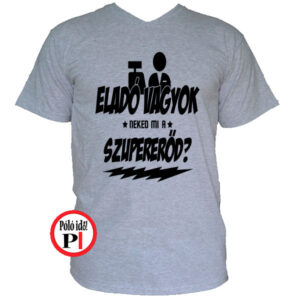 eladó póló szupererő szürke