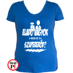 eladó póló szupererő női kék