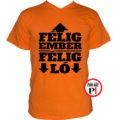férfi póló félig ember narancs