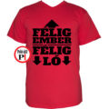 férfi póló félig ember piros