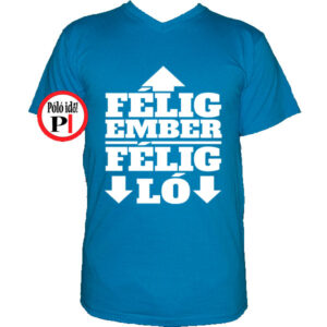 férfi póló félig ember vkék
