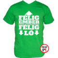 férfi póló félig ember zöld