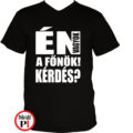 főnök póló kérdés fekete