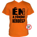 főnök póló kérdés narancs