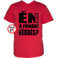 főnök póló kérdés piros