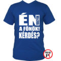 főnök póló kérdés kék