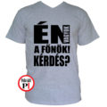 főnök póló kérdés szürke