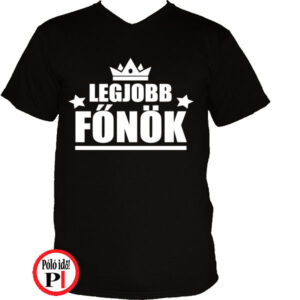 főnök póló legjobb fekete