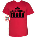 főnök póló legjobb piros