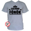 főnök póló legjobb szürke