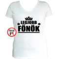 főnök póló legjobb női fehér