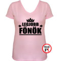 főnök póló legjobb női pink