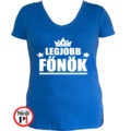 főnök póló legjobb női kék