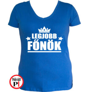 főnök póló legjobb női kék
