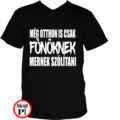 főnök póló otthon fekete