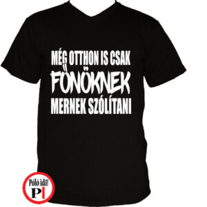 főnök póló otthon fekete