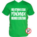 főnök póló otthon zöld