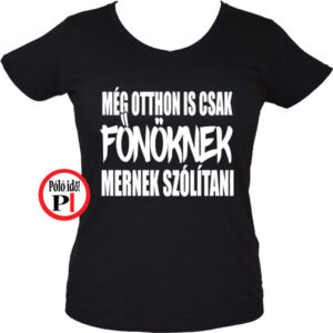 főnök póló otthon női fekete