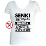 főnök póló tökéletes női fehér
