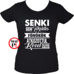 főnök póló tökéletes női fekete