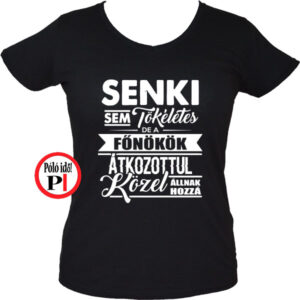 főnök póló tökéletes női fekete