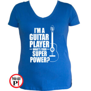 gitáros póló női kék