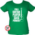 gitáros póló női zöld