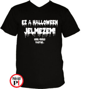 halloween póló fekete