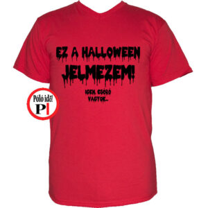 halloween póló piros