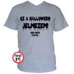 halloween póló szürke