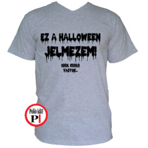 halloween póló szürke