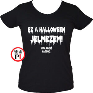 halloween póló női fekete