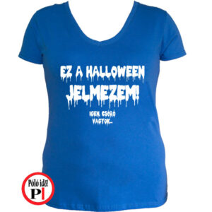 halloween póló női kék