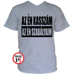 kasszás póló szabály szürke