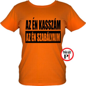 kasszás póló szabály női narancs