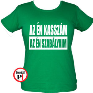 kasszás póló szabály női zöld