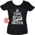 könyvelő póló csak nyugi női fekete