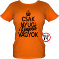 könyvelő póló csak nyugi női narancs